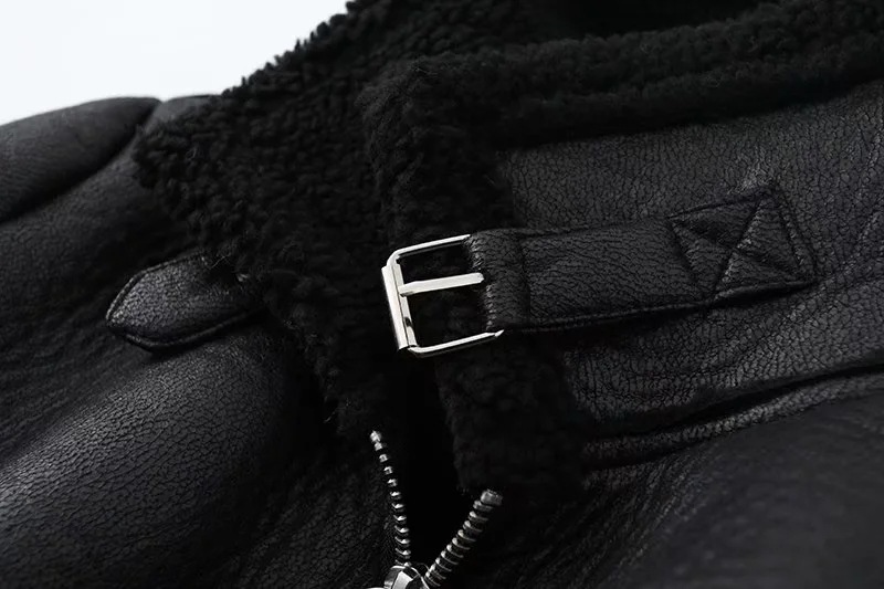 Urban casual, fashionable and simple faux leather jacket, a new winter top for women, a loose and slimming European and American style coat Specification image