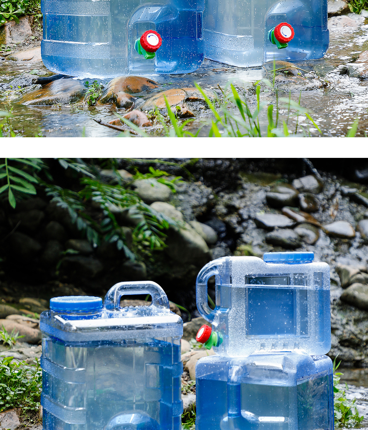 户外水桶便携式露营自驾野餐纯净空桶大容量蓄水箱车载水桶带龙头详情19