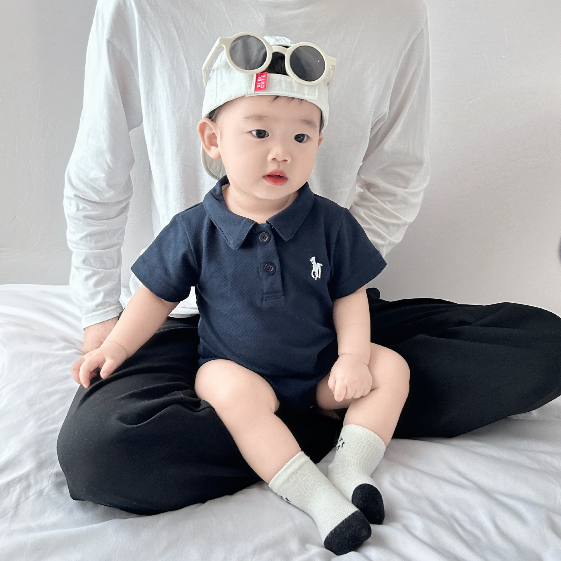 Baby clothes, summer polo short-sleeved clothes, baby boy's bottom wrap clothes, summer clothes, super cute infant one-piece clothes, summer Specification image