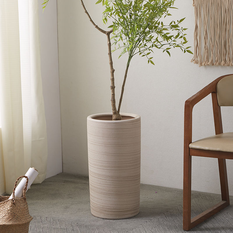 Tall Extra-Large Large Ceramic Flowerpot Breathable Basin Planting Large Diameter Above The Gate Garden Planting Wholesale Specification drawing