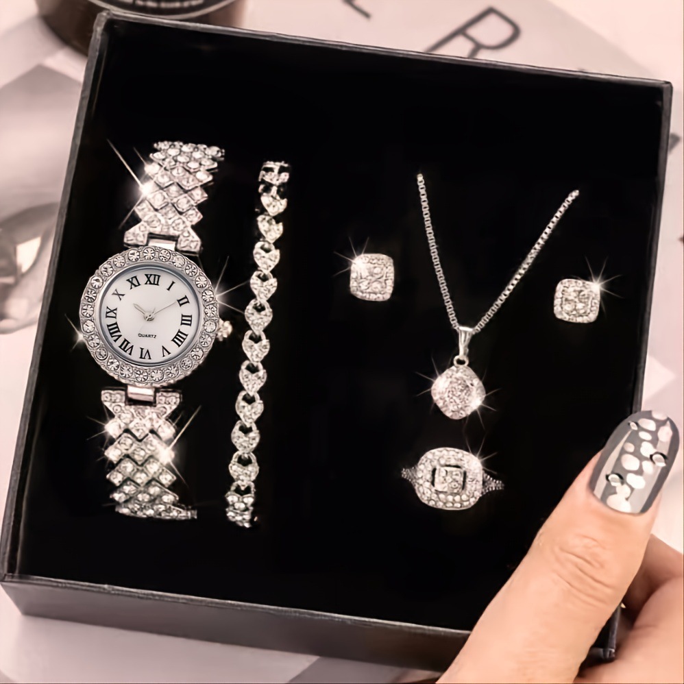 Foreign Trade Explosive Roman Grain Inlaid Diamond Women's Watch Women's Quartz Watch Bracelet Women's Watch Manufacturers In Stock details Picture