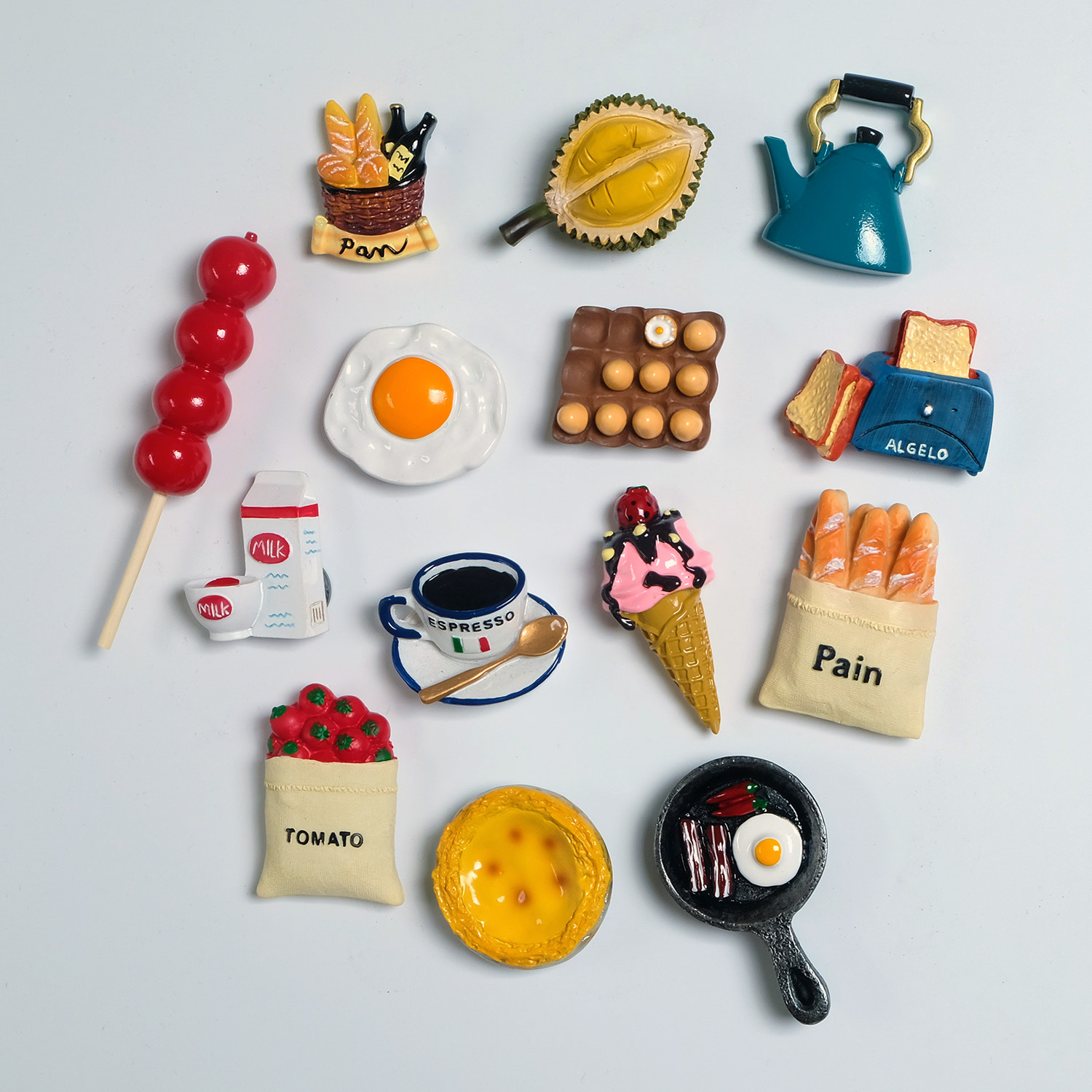 Wholesale of creative 3D fridge magnets, Nordic ins decorative food toys, 3D food magnets, simulated food magnetic stickers details Picture