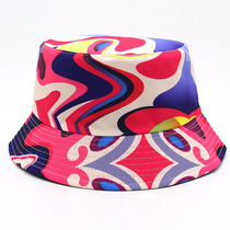 Cross-border new hats Amazon sells color-coded printed fisherman hats for men and women outdoor casual sunshade basin hats