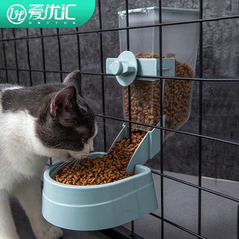 Love you Hui pet cat hanging feeder anti-spill water dispensers automatic water refill cat food bowl dog food bowl hanging cage full figure