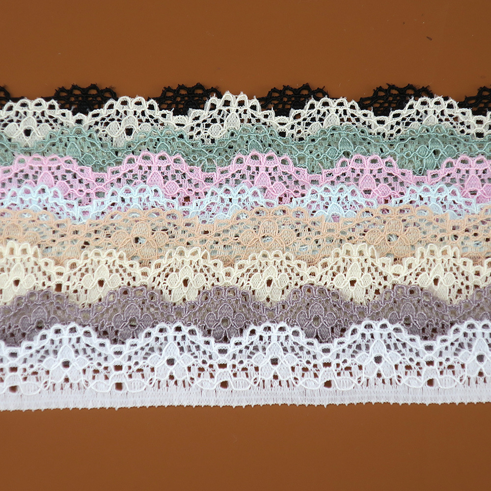 多颜色现货批发高弹力尼龙刺绣蕾丝花边饰边服装装饰辅料