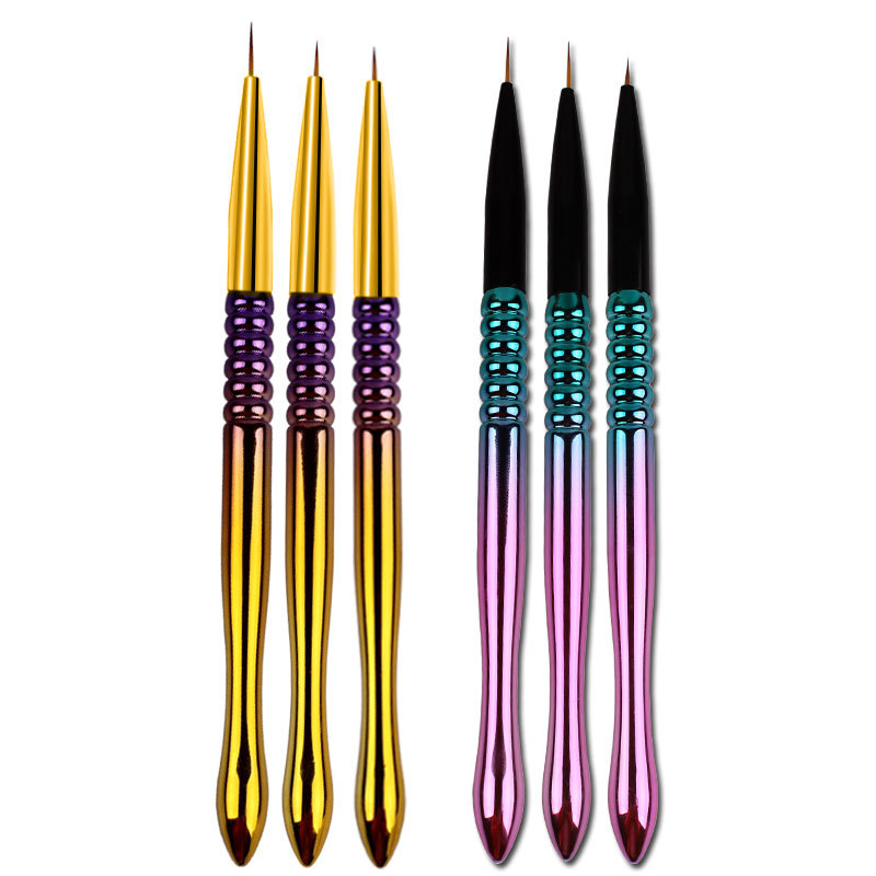 Pinturapinturapinturapincel de uñas 3pcs montura galvanoplastabarra graduadapincel tallado puntobroca ojo de gato imán set esencial