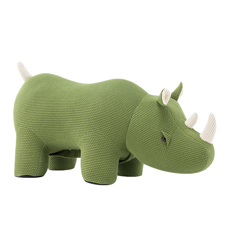 Source factory rhino stool Creative animal stool light luxury living room decoration sofa housewarming gift children's net red stool details Picture