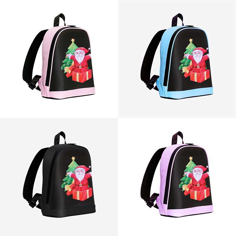 Loy Luminous Led Backpack Display Smart Schoolbag Waterproof Casual Diy Pattern Backpack For Girls Application Scenario