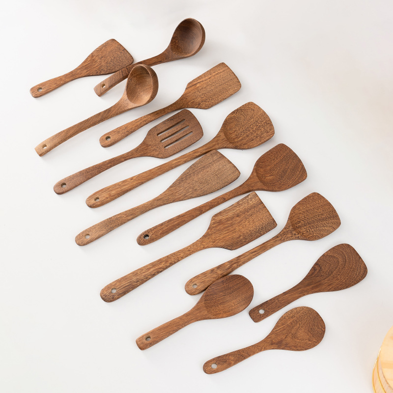 无漆鸡翅木木铲子不粘锅专用木头锅铲木质炒菜铲子家用木勺子长柄