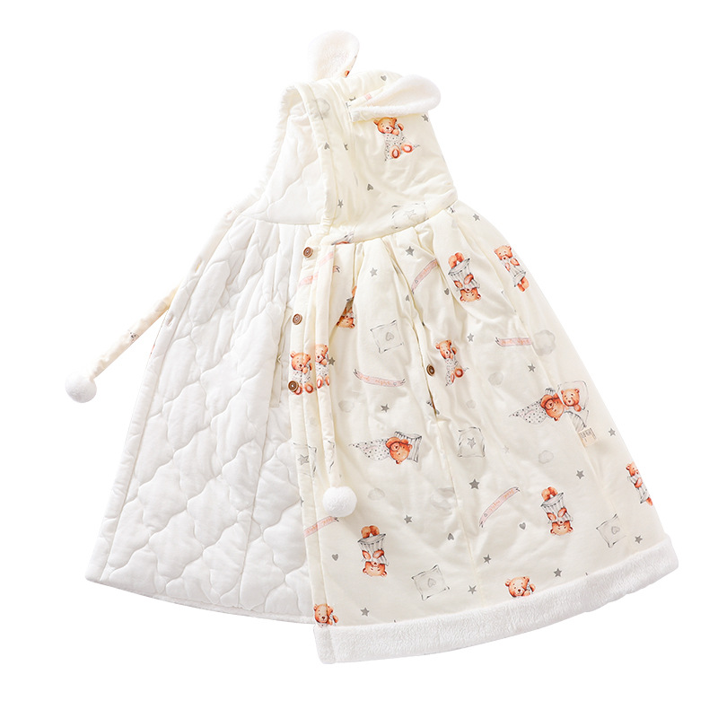 宝宝罩衣防水防污/儿童罩衣/婴儿服装/儿童围兜/罩衣儿童长袖卡通白底实物图