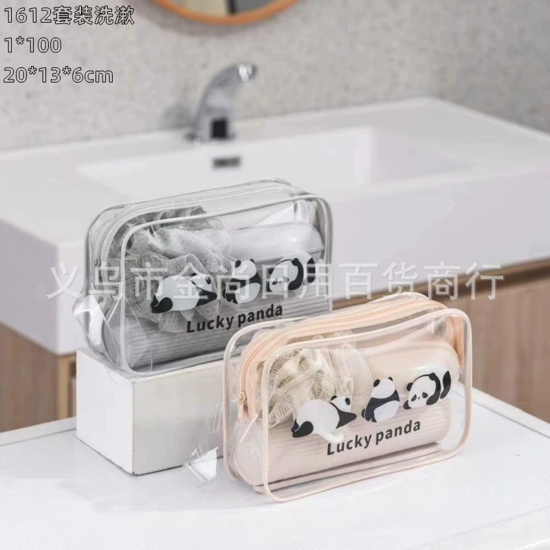 Portable travel toiletry storage bag, semi-transparent toiletry bag, large-capacity makeup bag, high appearance level toiletry bag wholesale Application Scenario