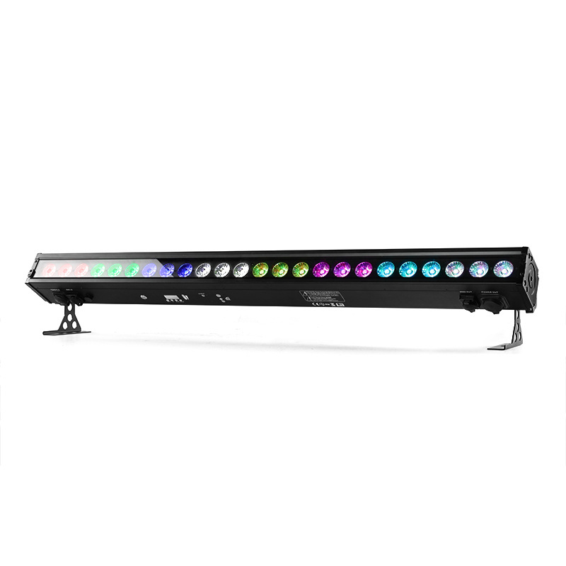 24 4-watt waterproof wall-washing lights, full-color segment control LED light strips, RGBW stage lighting performance, outdoor dyeing lights details Picture