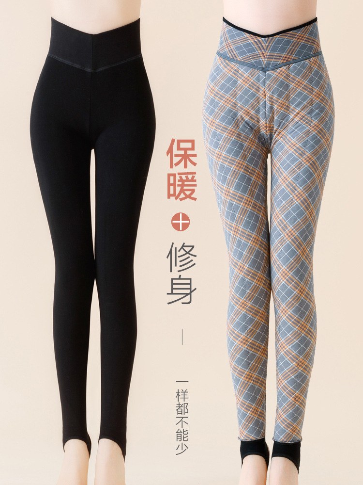 蚕丝保暖裤羊白底实物图