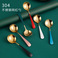 网红勺304/韩式勺/不锈钢镀金产品图