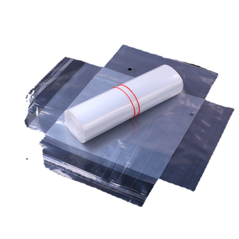 Transparent Bag Pe Double 8 Wire Bag Plastic Bag Scarf Bag Manufacturer Wholesale Ziplock Bag 32*41+4 Item Picture