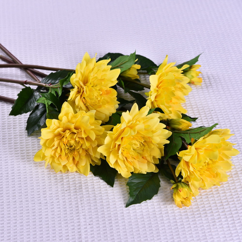Factory direct sales of high-end artificial dahlia with realistic touch, wholesale of high-end artificial dahlia for home decoration, shopping malls and hotels
