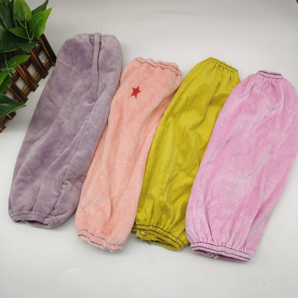 Plush fabric sleeves for adults, long sleeves, clean cuffs, cleaning, labor protection, household chores, stain-resistant and dirt-resistant fashion covers wholesale details Picture