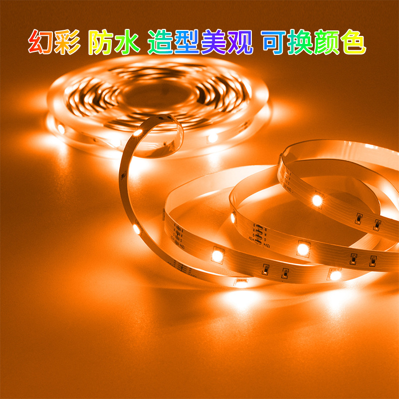 Wholesale of 12V 5050RGB 1-meter 30 bare plate spray glue drip glue low-voltage light strip outdoor atmosphere decorative lights Specification image