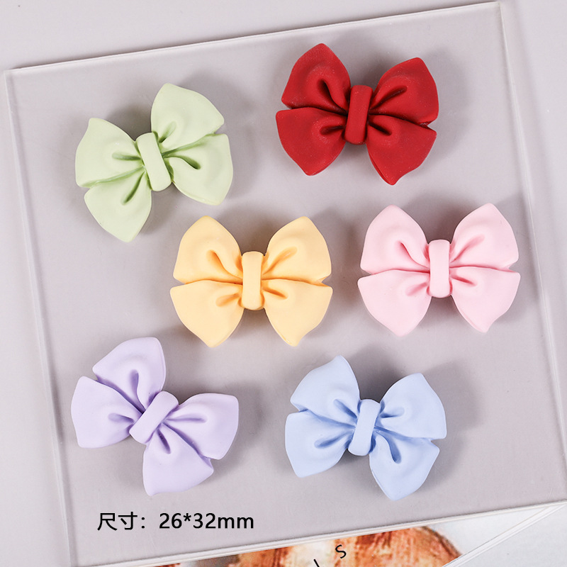 New popular bow resin accessories, diy cream glue phone case patch storage box, decorative hair accessory material details Picture