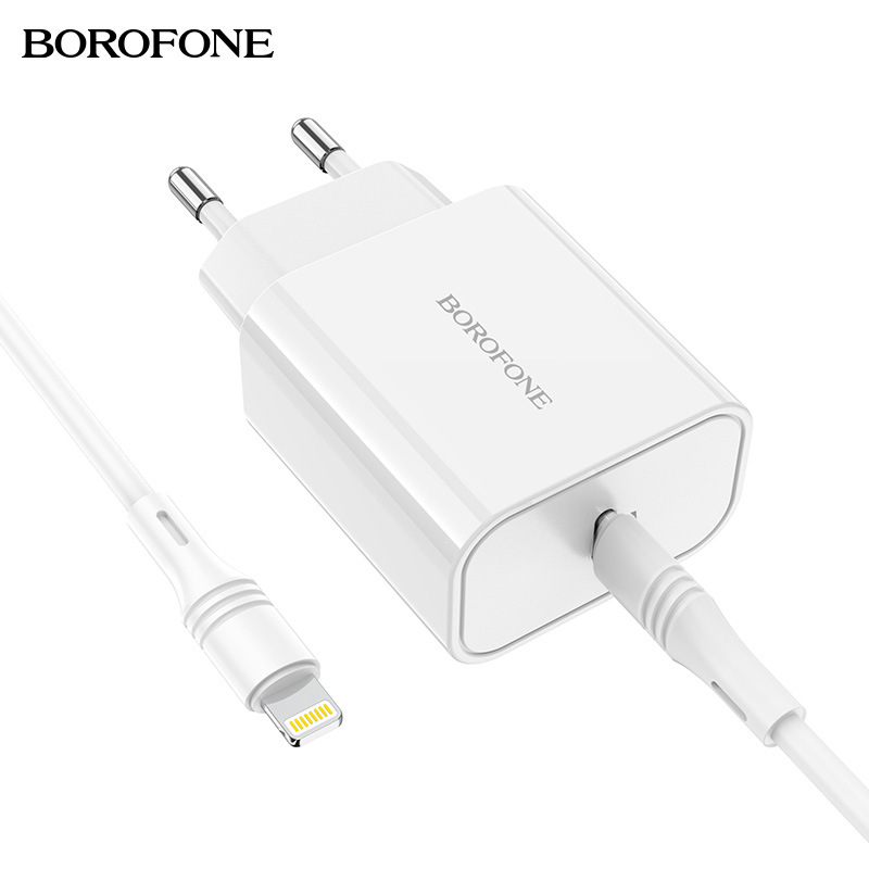 Borofone BA57A单口PD20W充电器 适用苹果手机欧规快速充电套装