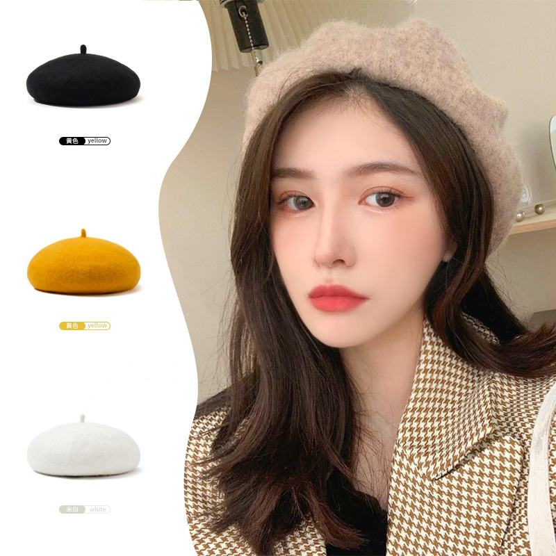 复古贝雷帽/女士秋冬毛呢产品图