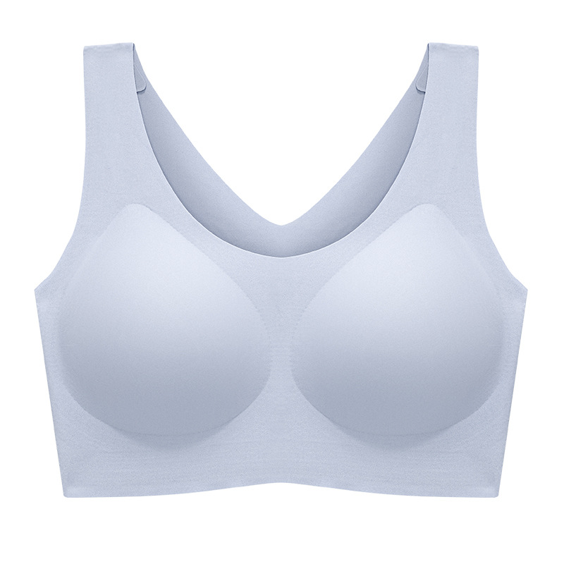 Cloud Seamless Underwear For Women No Size Bra One Piece Bra Large Chest Small Fixed Cup Large Size Bra Thin Item Picture