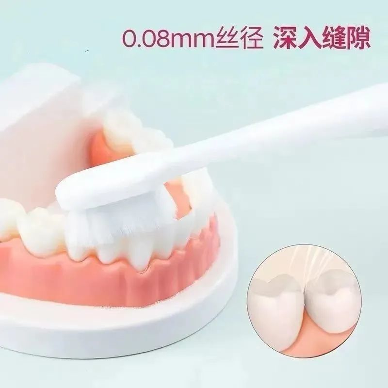 Nano ten-thousand-bristled toothbrush, high-end soft bristles, adult family gum protection, household ultra-fine postpartum toothbrush, student, male and female, couple details Picture