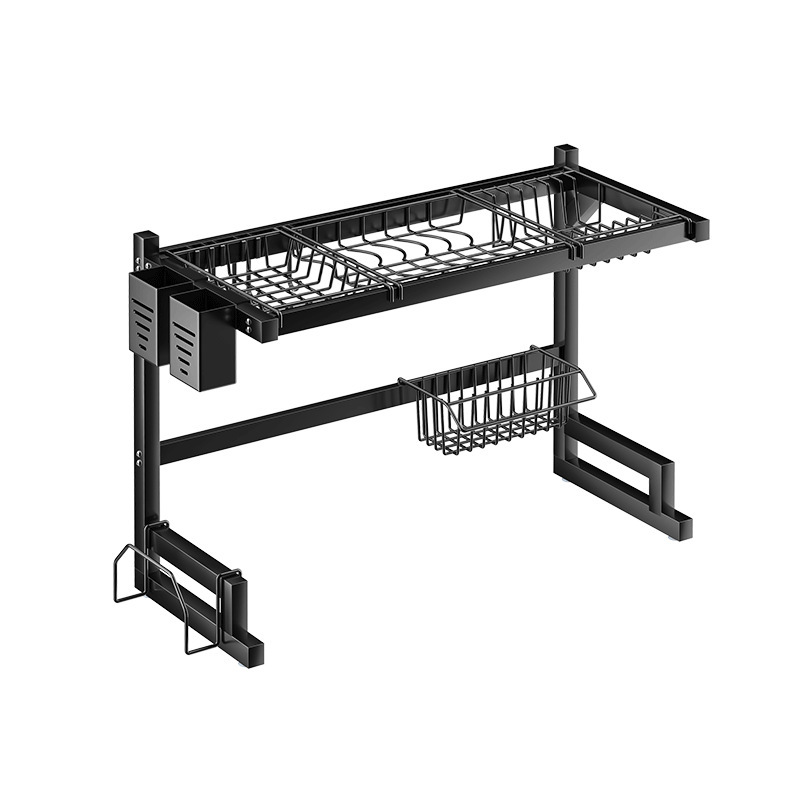 Cross-border kitchen dish draining rack, stainless steel sink storage rack, household tableware storage box, dish draining rack Application Scenario