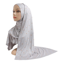 Cotton mercerized cotton whole body beaded scarf hat Malay gauze scarf for women H201