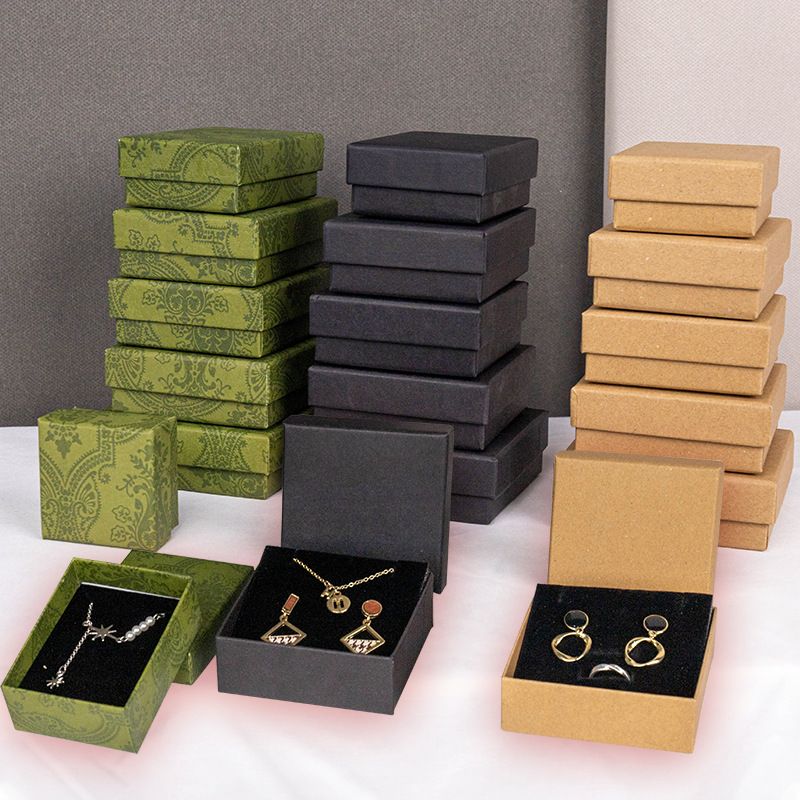 Factory wholesale of in-stock jewelry boxes, jewelry packaging boxes, stud earrings, necklaces, ring boxes, bracelets, paper boxes