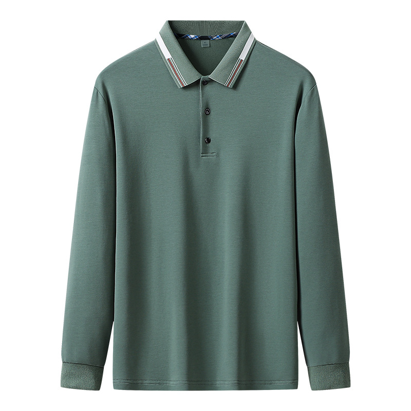 Camiseta de manga larga polo corporativo commuter casual liderazgo workwear paul padre día sin marcas otoño top hombre