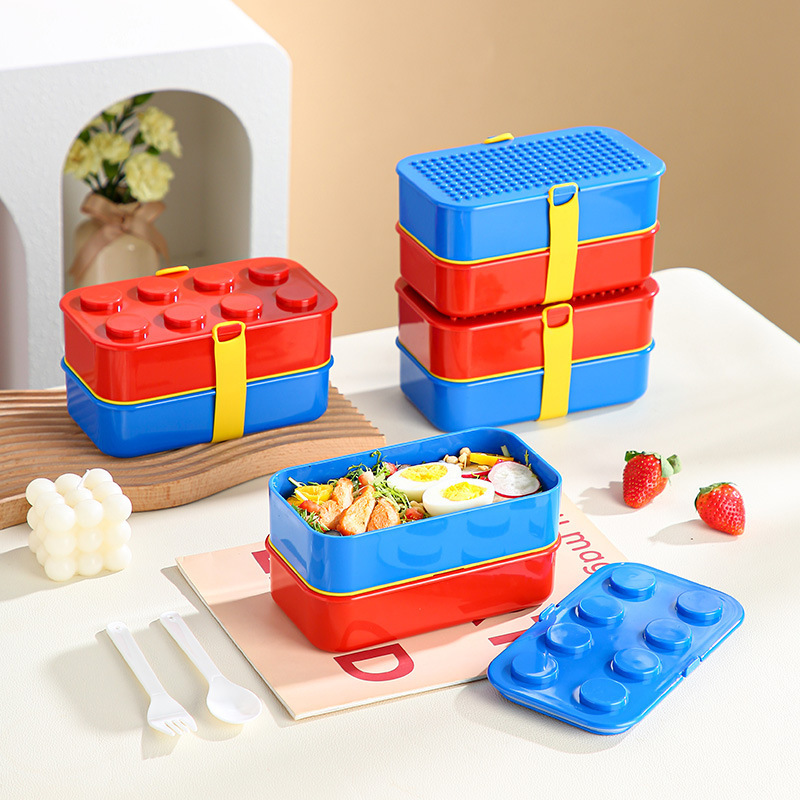 微波炉加热饭盒家用学生便携密封便当盒餐具勺子筷子食品级保鲜盒