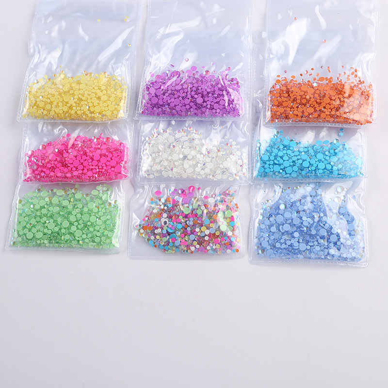 新款彩色平底/美甲钻/饰品配件产品图
