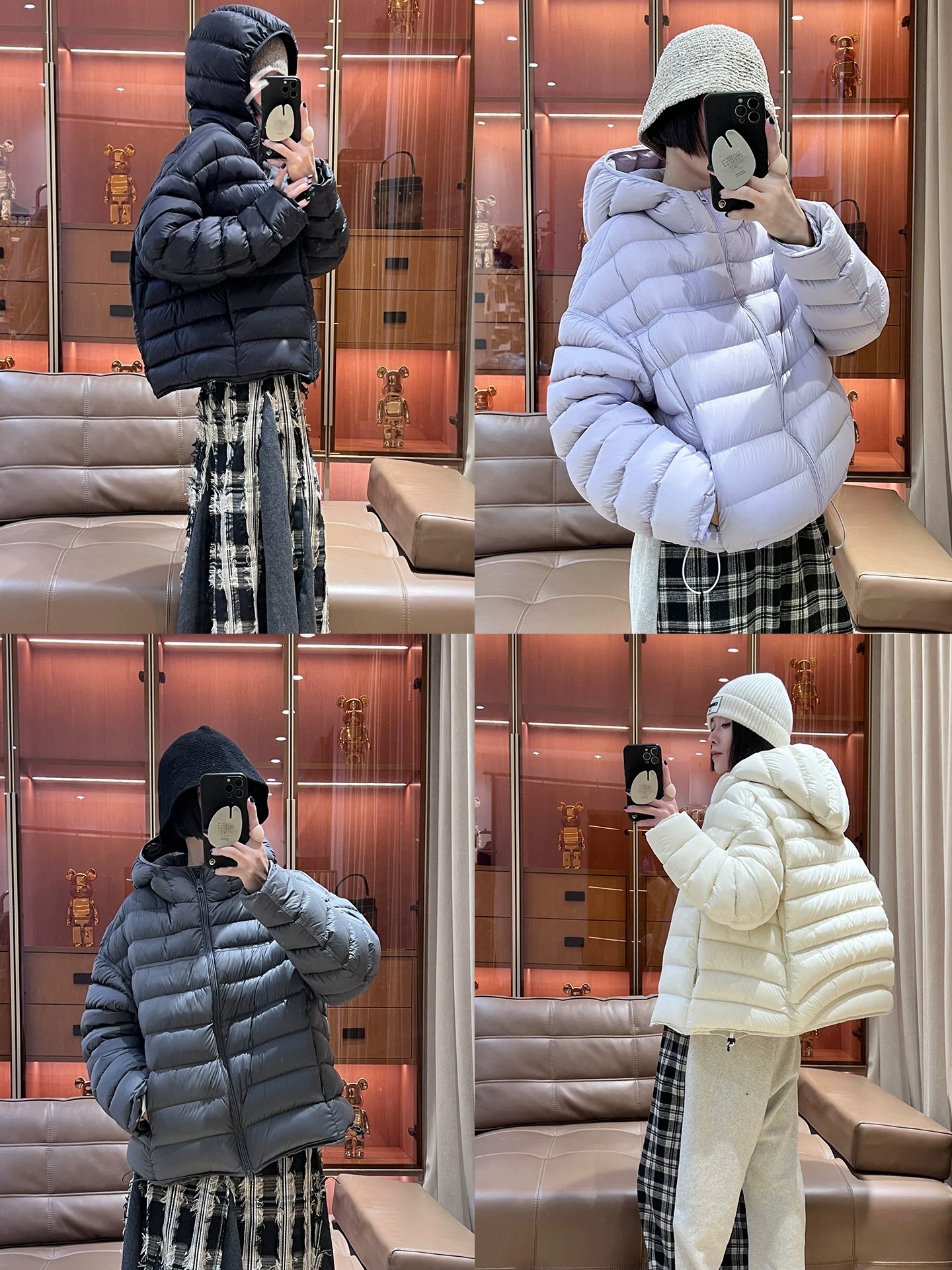 White duck down and pork rib style down jacket, women's hooded cream puff, fluffy bread, light, warm, windproof and lightweight coat pic 22