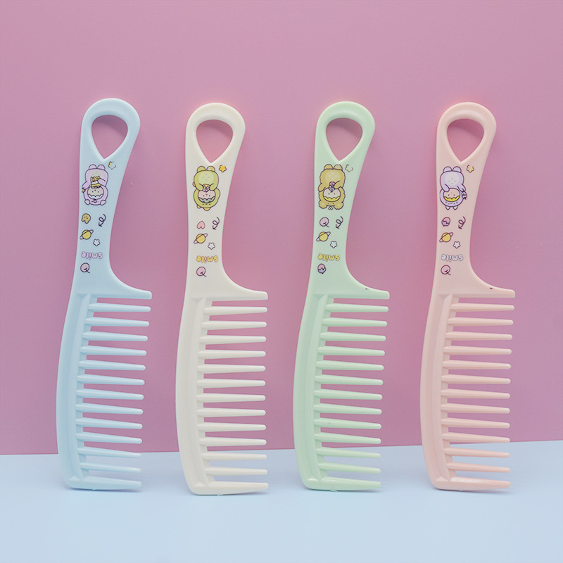 可爱卡通梳子少女系列儿童宝宝梳印花梳马卡龙色系梳塑料梳可印刷