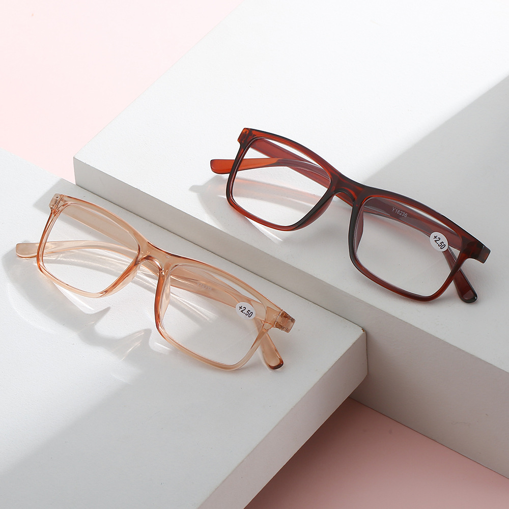New minimalist square frame high-definition reading glasses, versatile full-frame portable reading glasses for both men and women, wholesale from the manufacturer