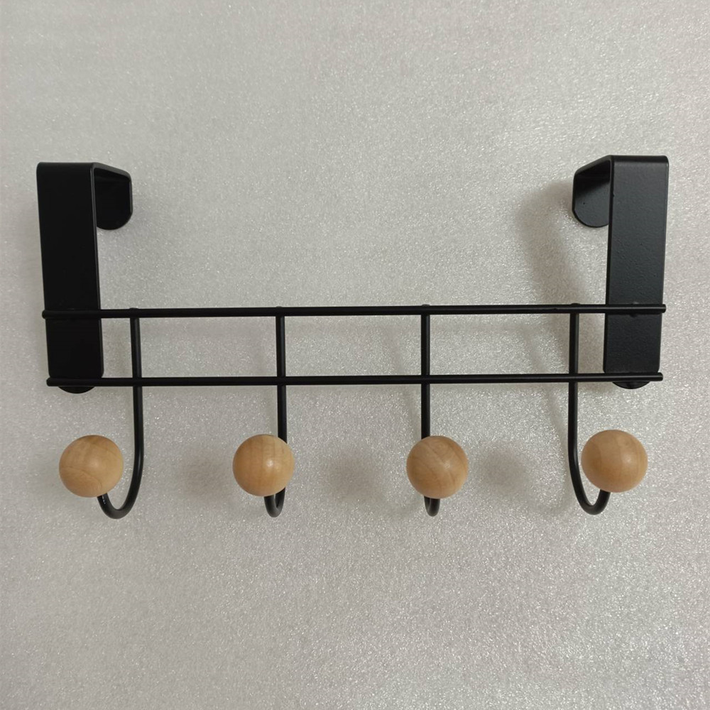 Simple door rear hook, no need for drilling, wall-mounted clothes hanger, bedroom door hanging rack, wall-mounted storage, clothes and hats Item Picture