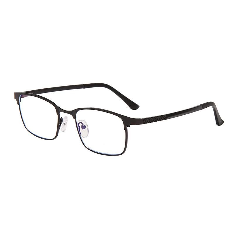 New anti-blue light temperament glasses for men and women, flexible temple, full-frame square frame, ultra-light glasses frame Item Picture