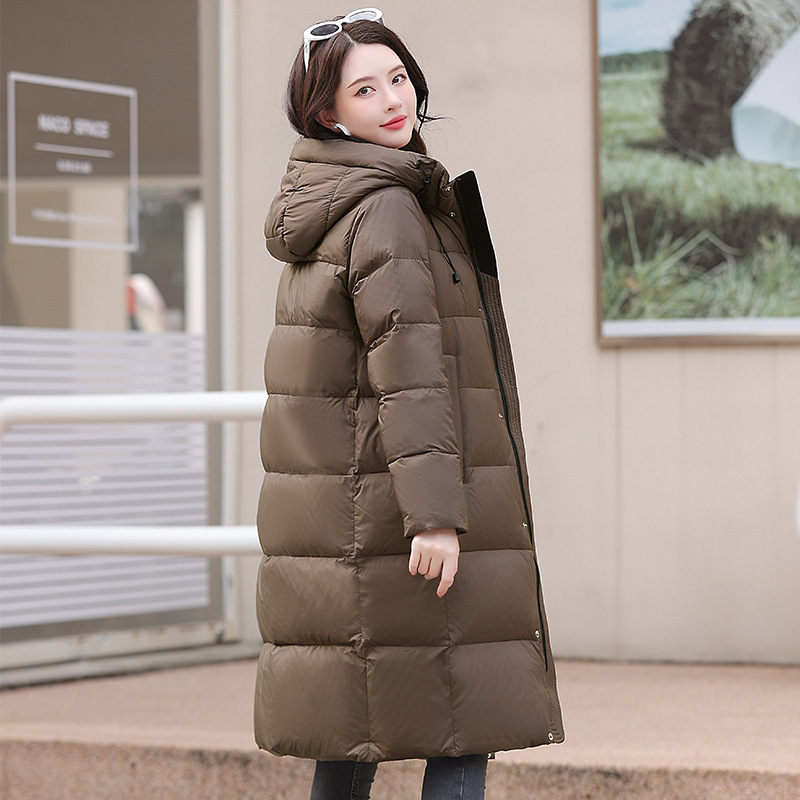 2023 Winter New High-End Down Jacket Women's Thick Slim Trend Fashion Thin Warm Medium Long Coat Item Picture