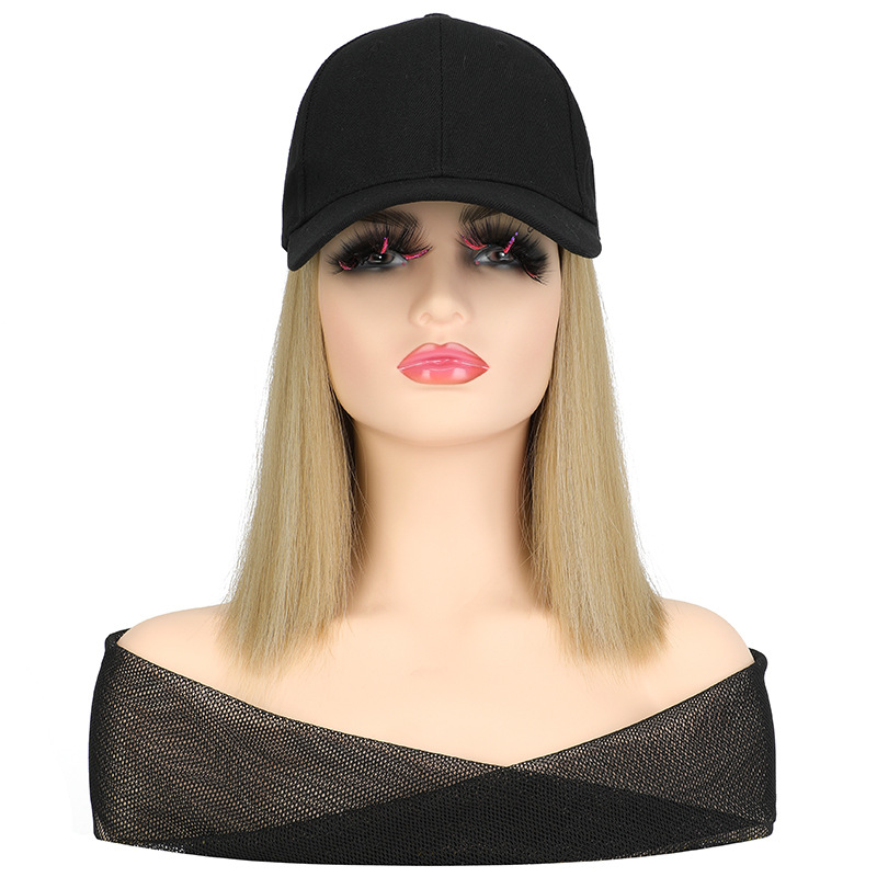 One-piece wig cap, short straight Hair, women's wig with cap, collarbone hair bobo, European and American Hair Wigs manufacturer Specification image