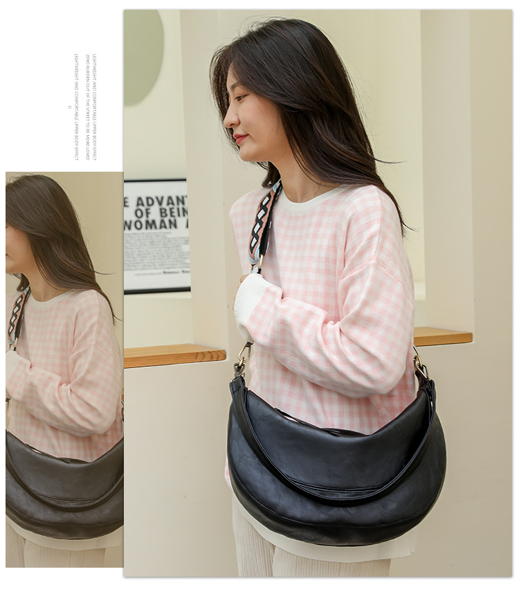 跨境新款包包女通勤包小众月牙包bags亚马逊复古女包单肩斜挎包详情20