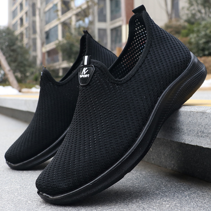 Foreign Trade Men's Shoes Spring Cross-Border Shoes Wholesale Men's Shoes Casual Shoes Breathable Flying Woven Sports Shoes details Picture