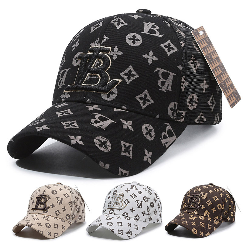 New classic floral light luxury peak embroidered letter baseball cap, sunshade, sun protection, fashionable, casual and versatile, suitable for both men and women for outings