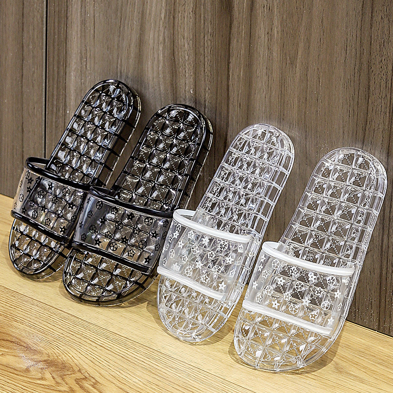Transparente cristal padre hijo zapatillas hombre verano simple casa interior clásico moda pareja ligero hogar una línea de zapatillas
