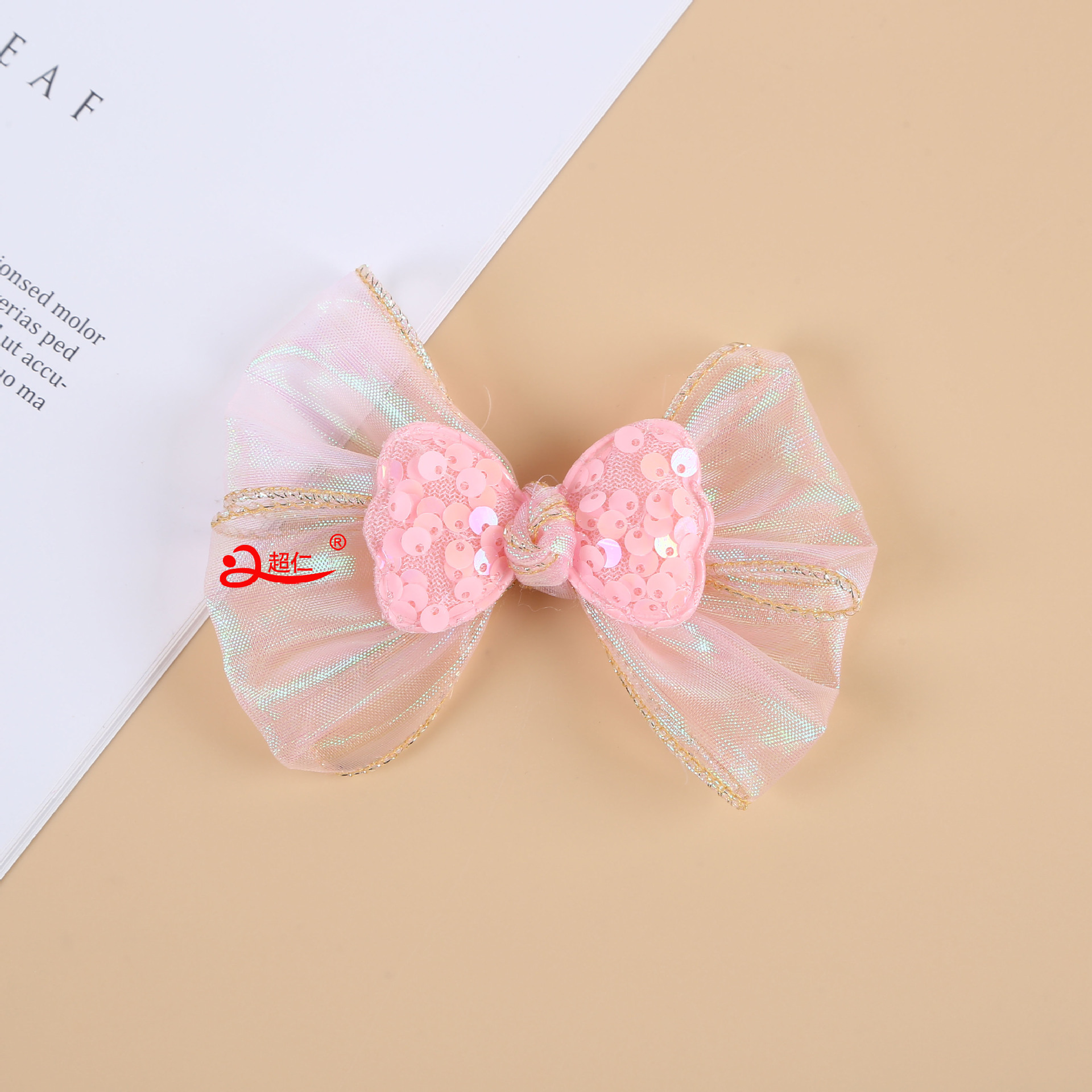Handmade Bows Japanese And Korean Style Hair Accessories Gift Clothing Accessories Color Mesh Sequins Fresh Bows Can Be Made Application Scenario