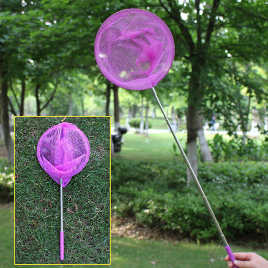 Malla de pesca telescópica para niños de acero inoxidable insecto mariposa red de libélula captura de camarones pequeños red de pesca juguetes al aire libre venta directa juguetes interactivos al aire libre niños juguetes de red de pesca Application Scenario