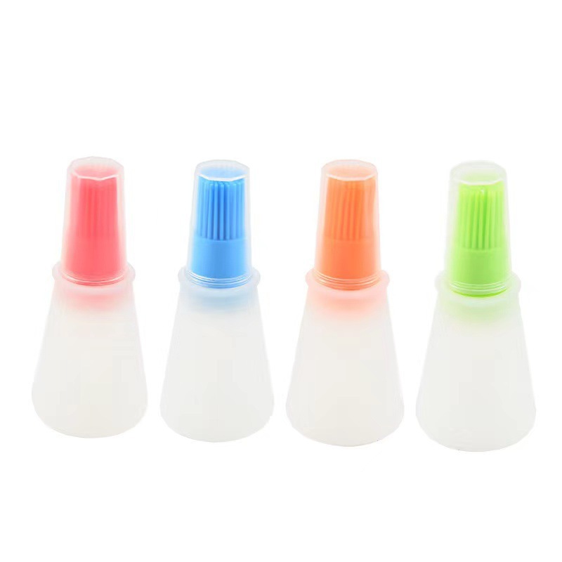 Wholesale Food Grade Oil Bottle Barbecue Brush With Graduated Silicone Kitchen Household Heat Resistant Brush Tool Bottle Item Picture