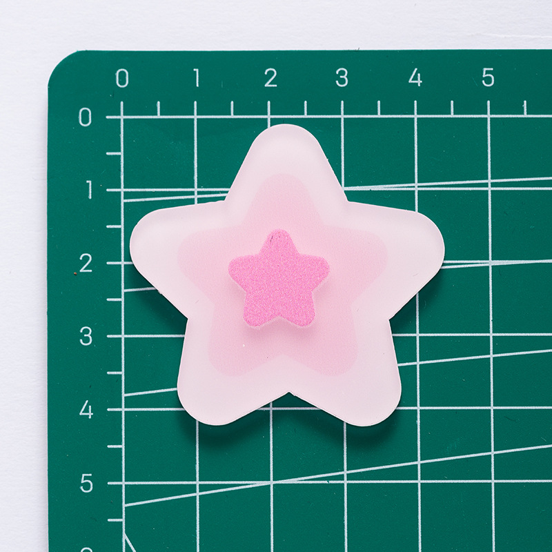 Qiaoxi Star Hair Clip Side Clip Accessory diy Acrylic semi-finished Product, cute and adorable 500-piece set Application Scenario
