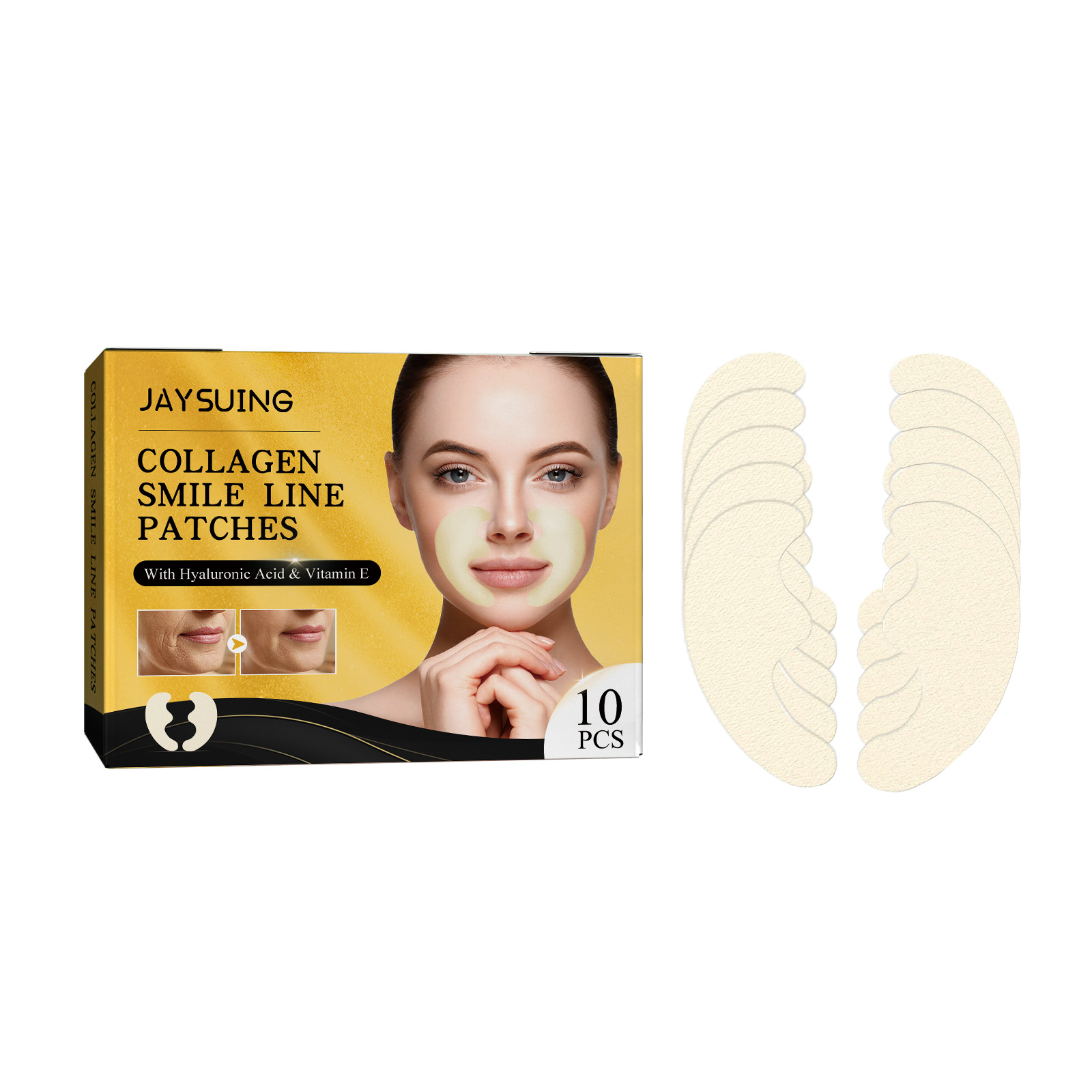 Jaysuing Collagen Smile Line Patch Facial Smile Line Lifts And Tightens Skin To Lighten And Smooth Wrinkles Item Picture