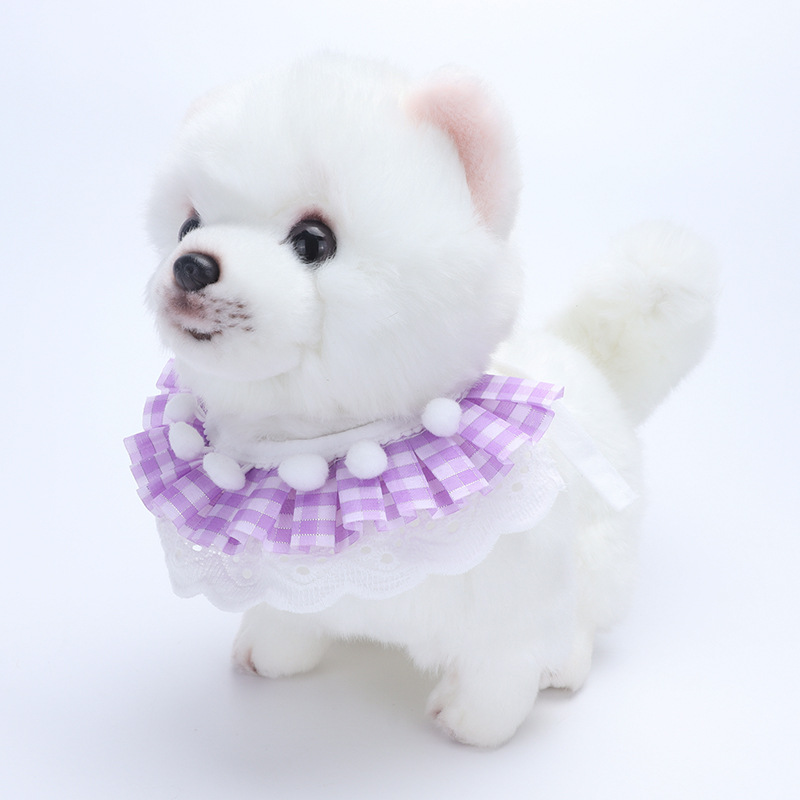 新款宠物围巾猫咪狗狗可爱围脖可调节围脖围巾蕾丝口水巾现货代发